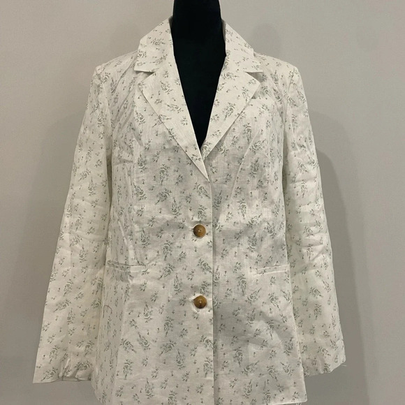 NWT Blank NYC Floral Linen Blazer, size Small - Picture 2 of 8